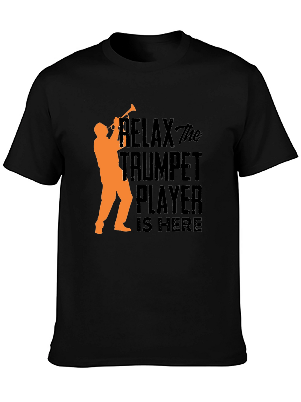 Relax Trumpet Player T-Shirt - Black