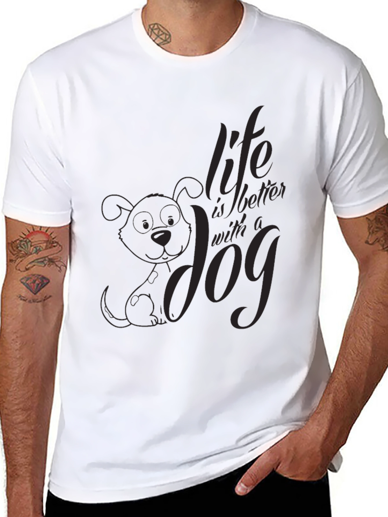 Life is Better with a Dog Graphic T-Shirt