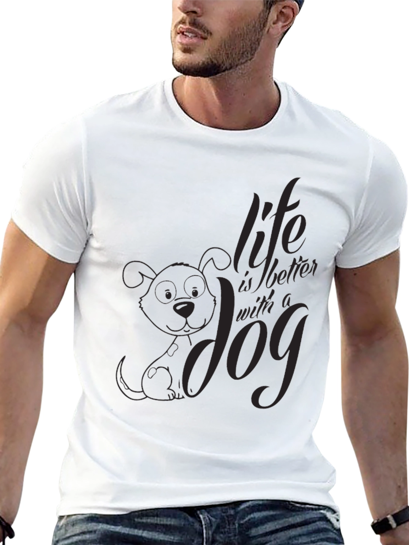 Life is Better with a Dog Graphic T-Shirt