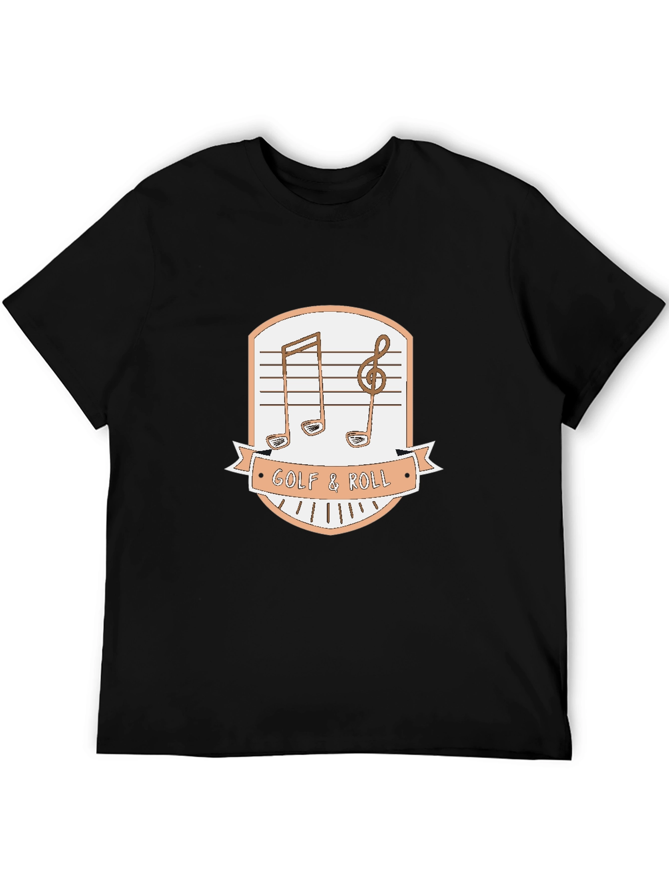 Golf & Roll Graphic Tee - Music Golf Lover Shirt