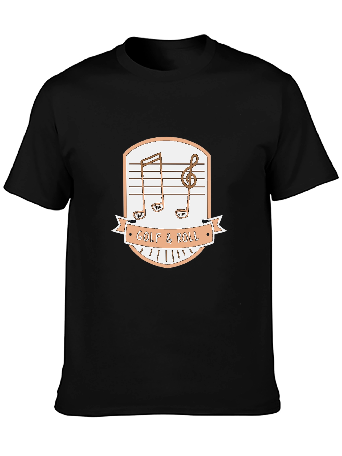 Golf & Roll Graphic Tee - Music Golf Lover Shirt