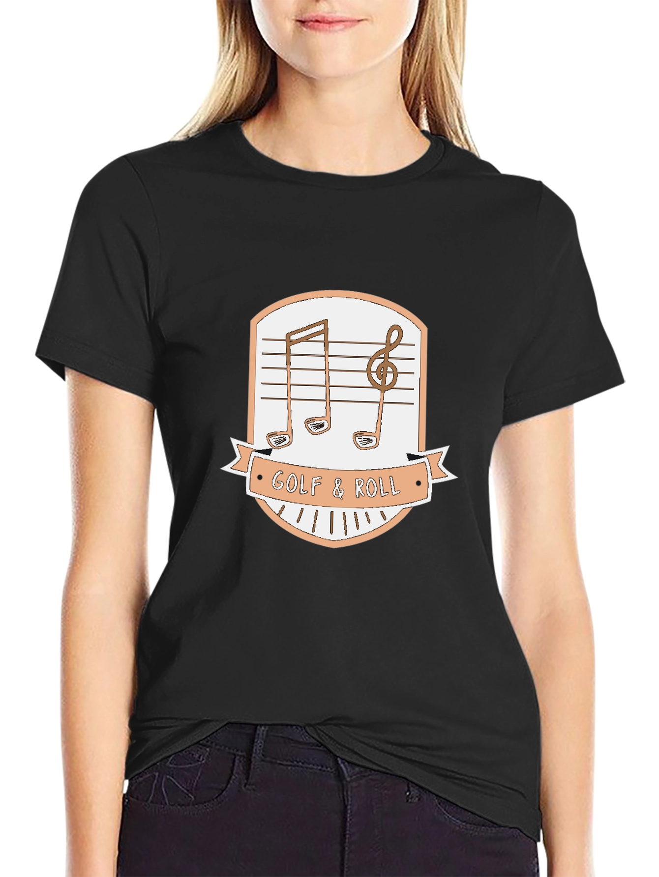 Golf & Roll Graphic Tee - Music Golf Lover Shirt