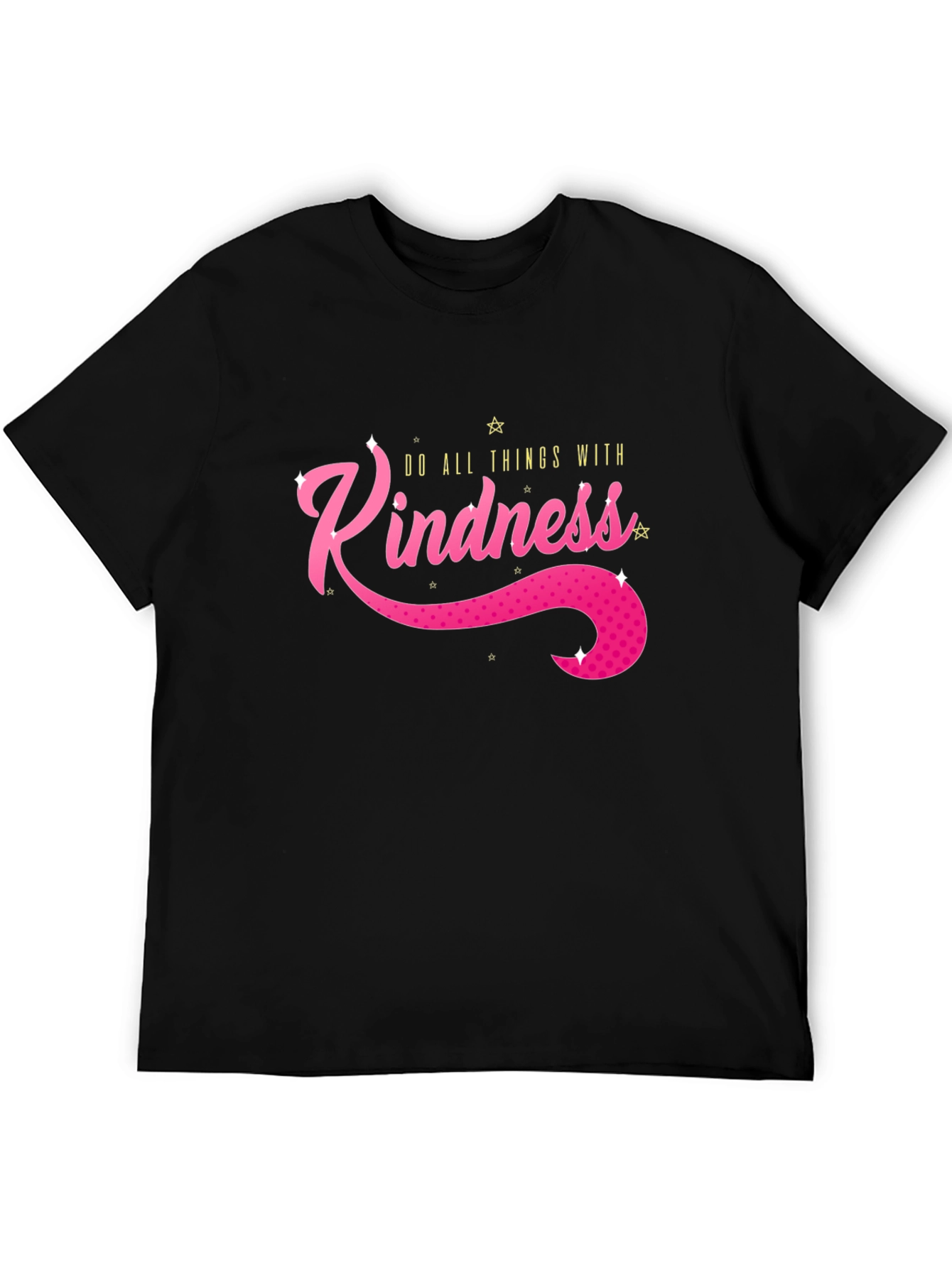 Kindness Graphic Tee - Positive Vibes Black T-Shirt