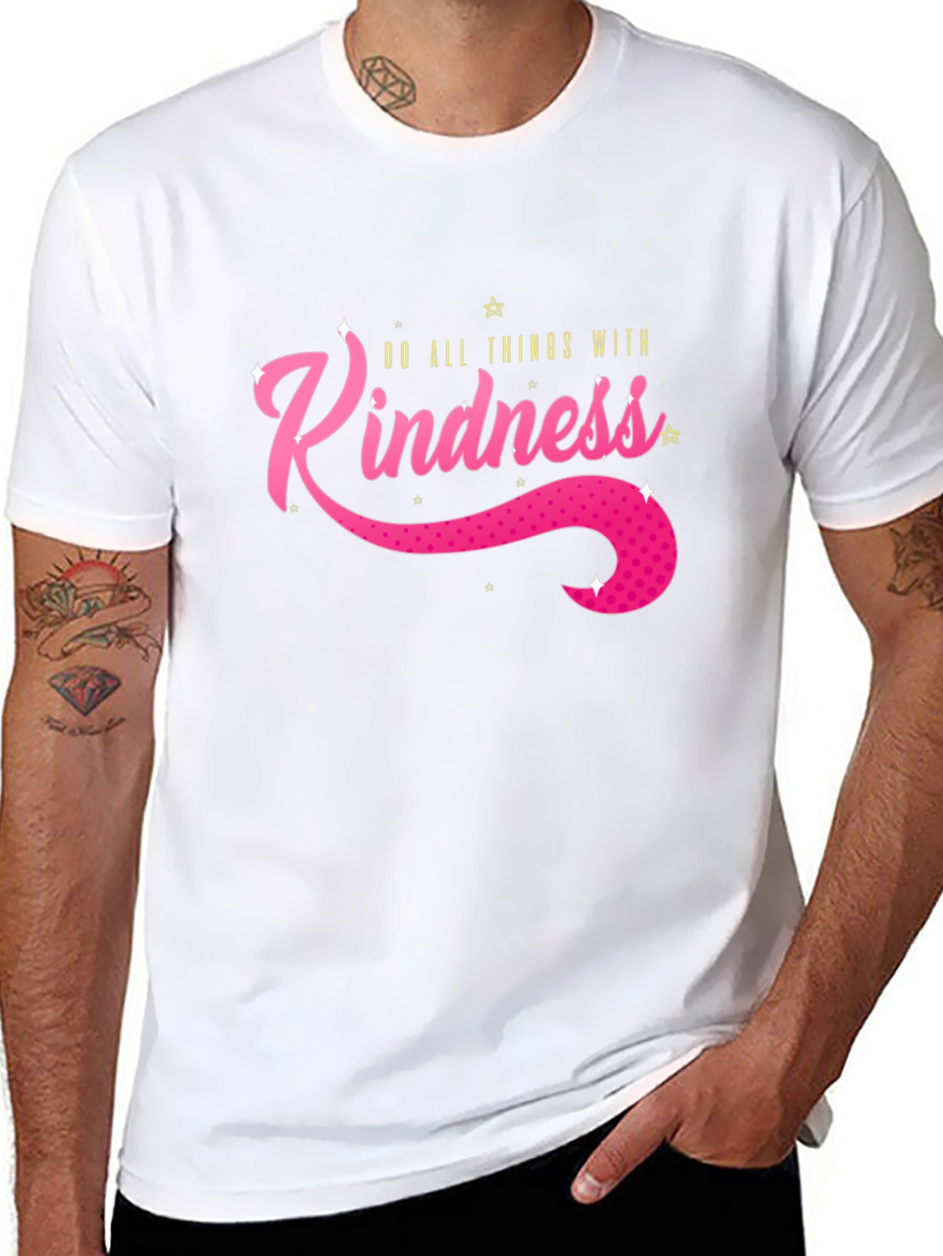Kindness Graphic Tee - Positive Vibes Black T-Shirt