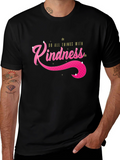 Kindness Graphic Tee - Positive Vibes Black T-Shirt
