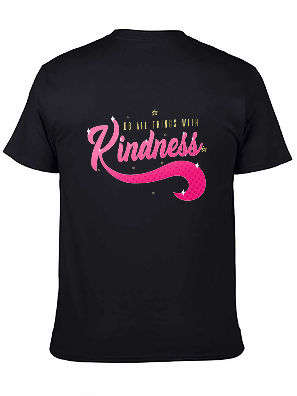 Kindness Graphic Tee - Positive Vibes Black T-Shirt