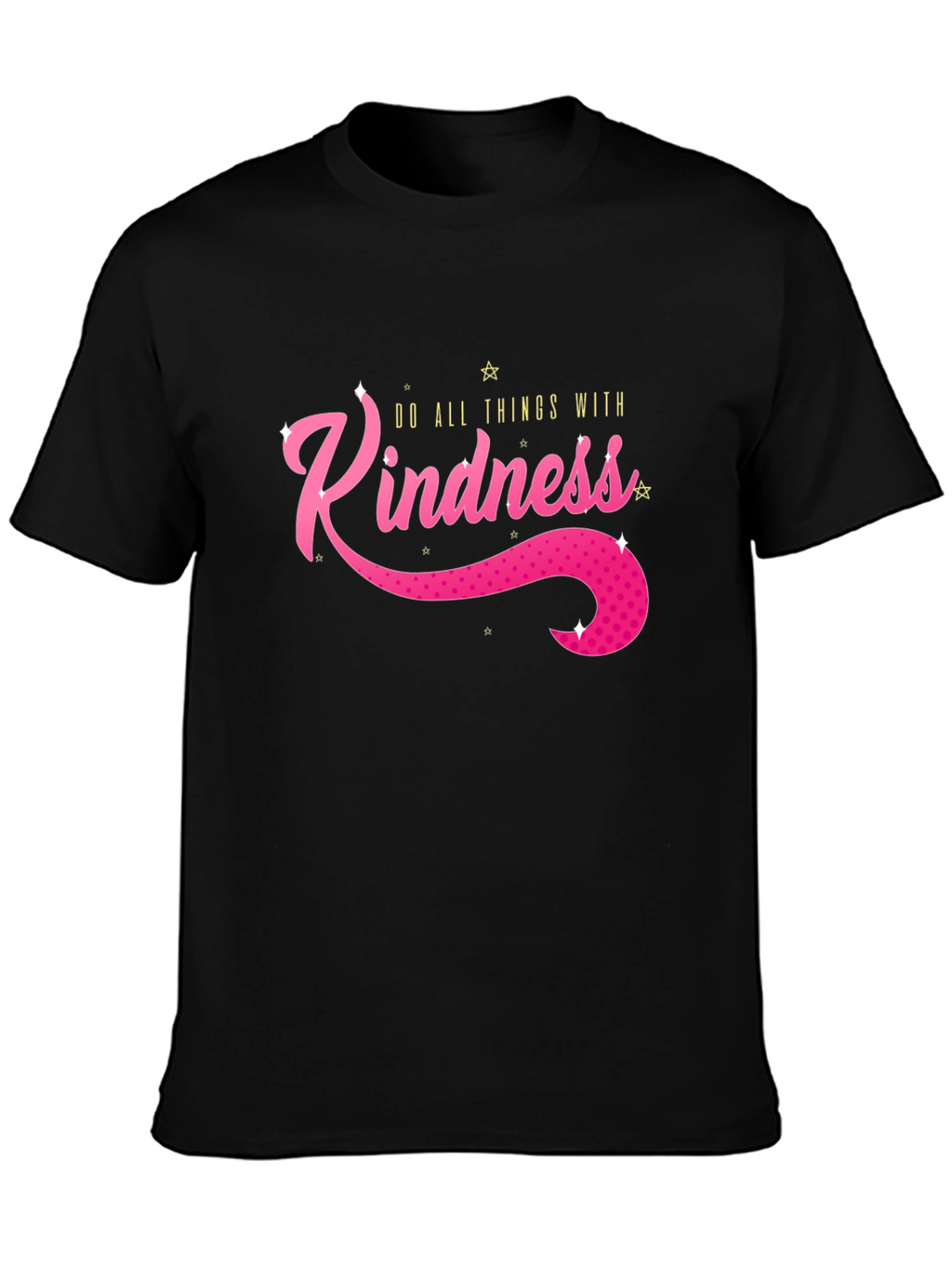 Kindness Graphic Tee - Positive Vibes Black T-Shirt
