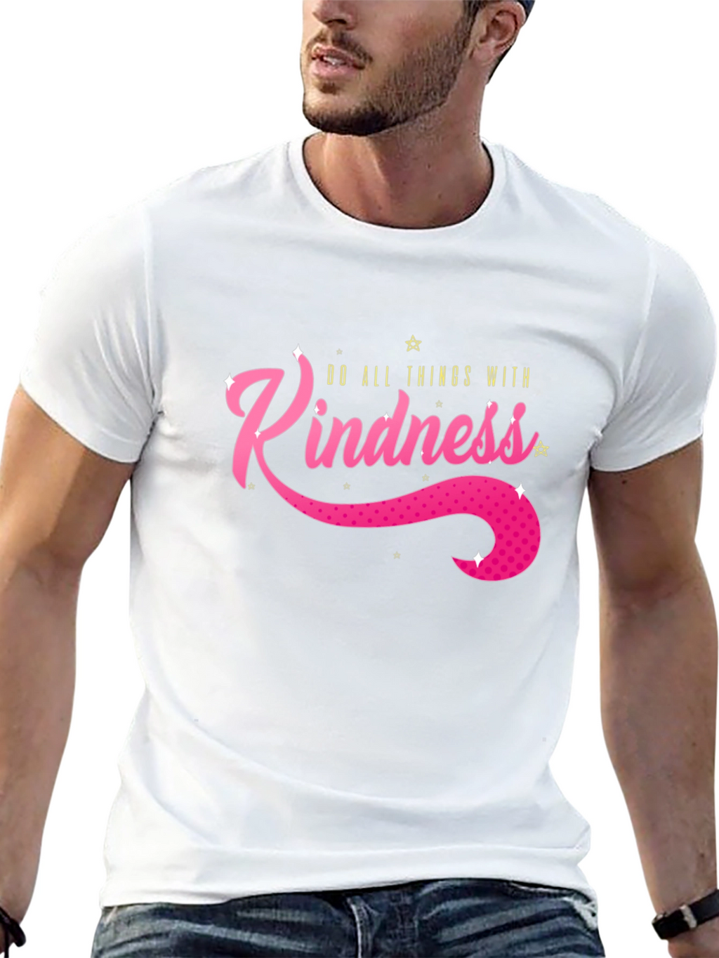 Kindness Graphic Tee - Positive Vibes Black T-Shirt