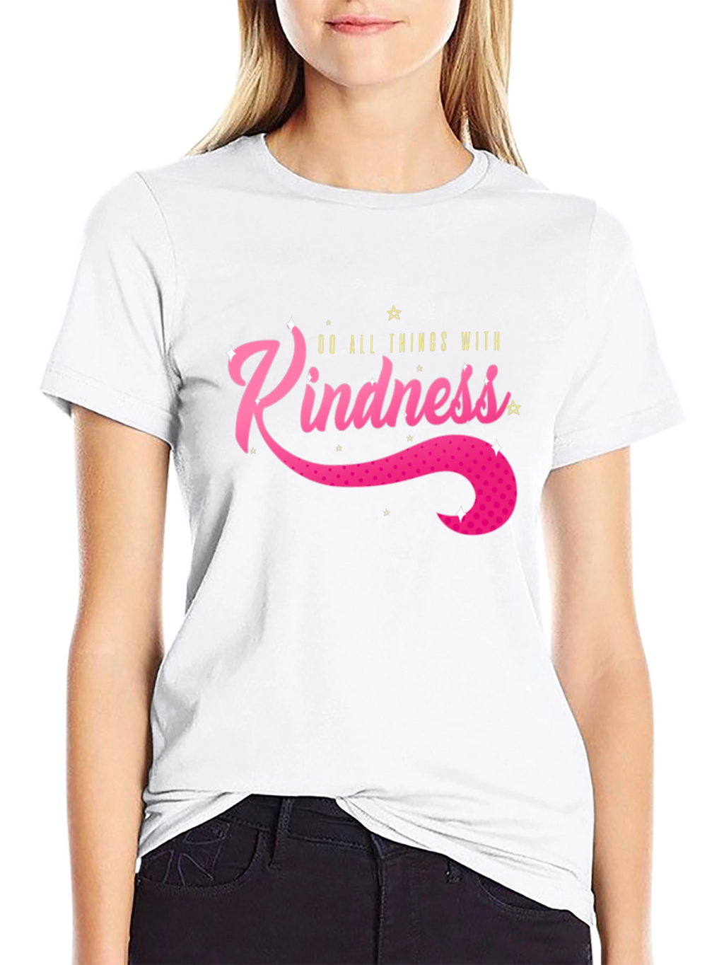 Kindness Graphic Tee - Positive Vibes Black T-Shirt
