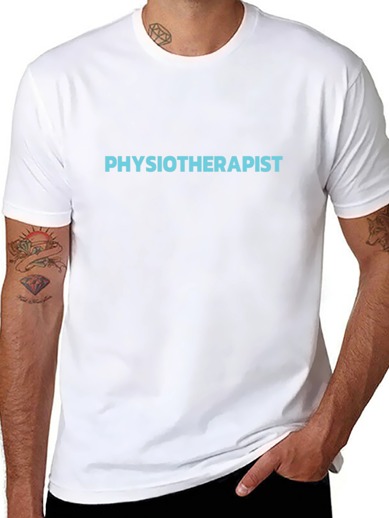 Physiotherapist Crew Neck T-Shirt - Black
