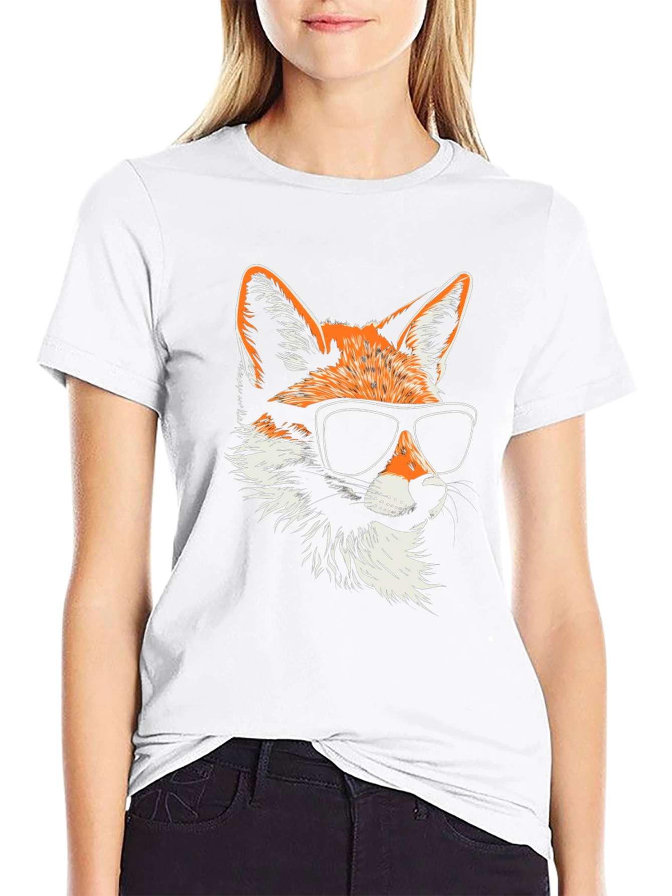 Cool Fox Graphic Tee - Stylish Black T-Shirt