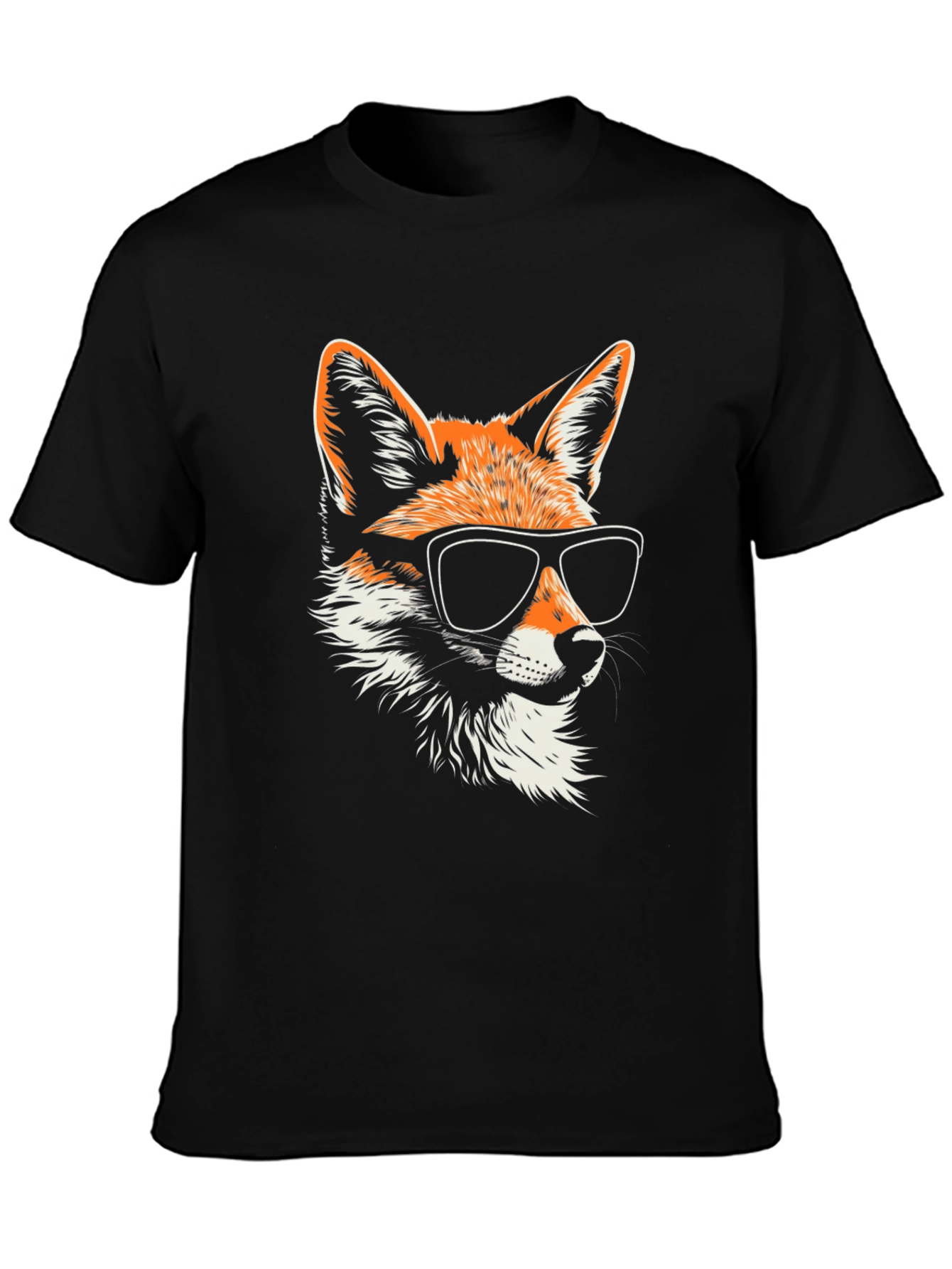 Cool Fox Graphic Tee - Stylish Black T-Shirt