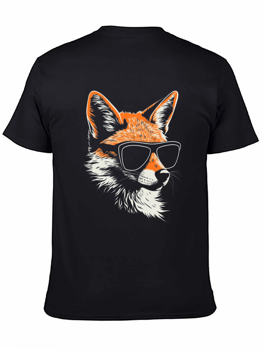 Cool Fox Graphic Tee - Stylish Black T-Shirt