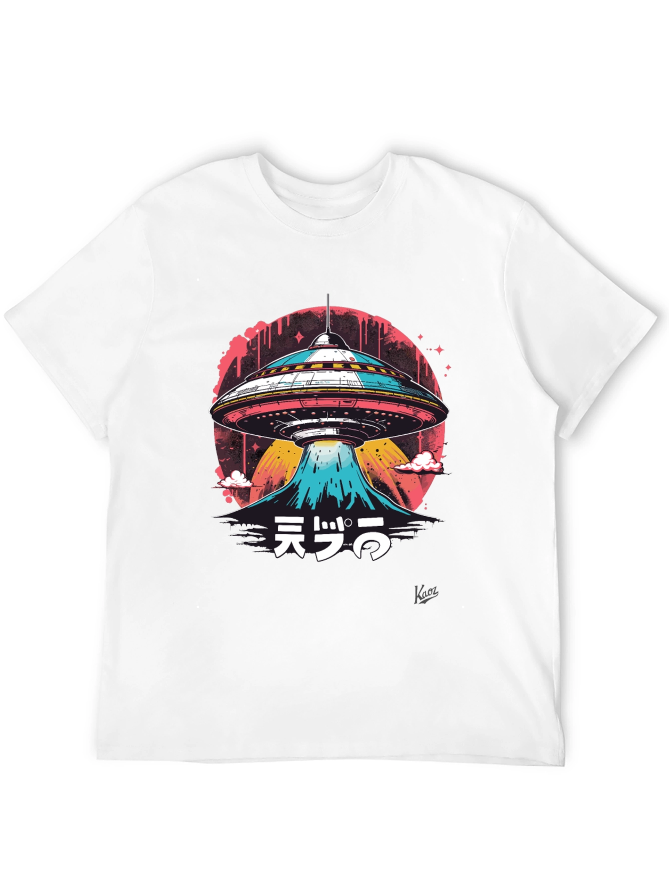 UFO Invasion Graphic T-Shirt - Retro Style