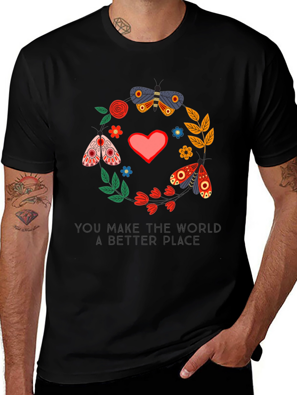 Butterfly & Floral Better Place Graphic Tee