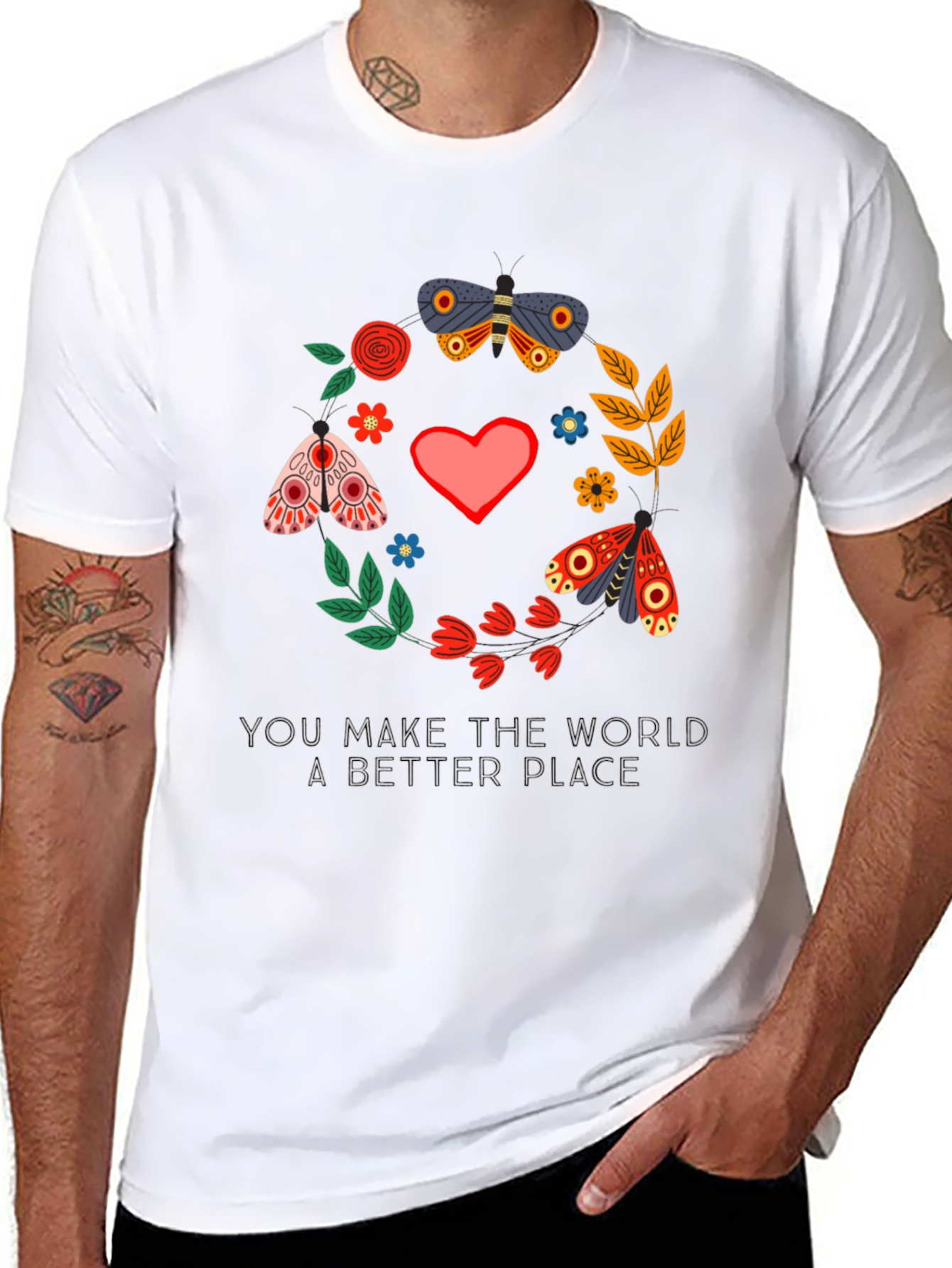 Butterfly & Floral Better Place Graphic Tee