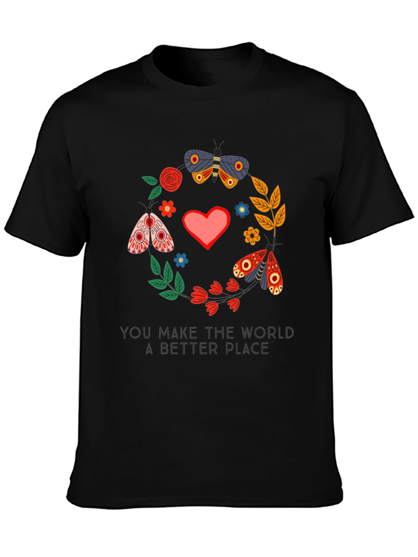 Butterfly & Floral Better Place Graphic Tee