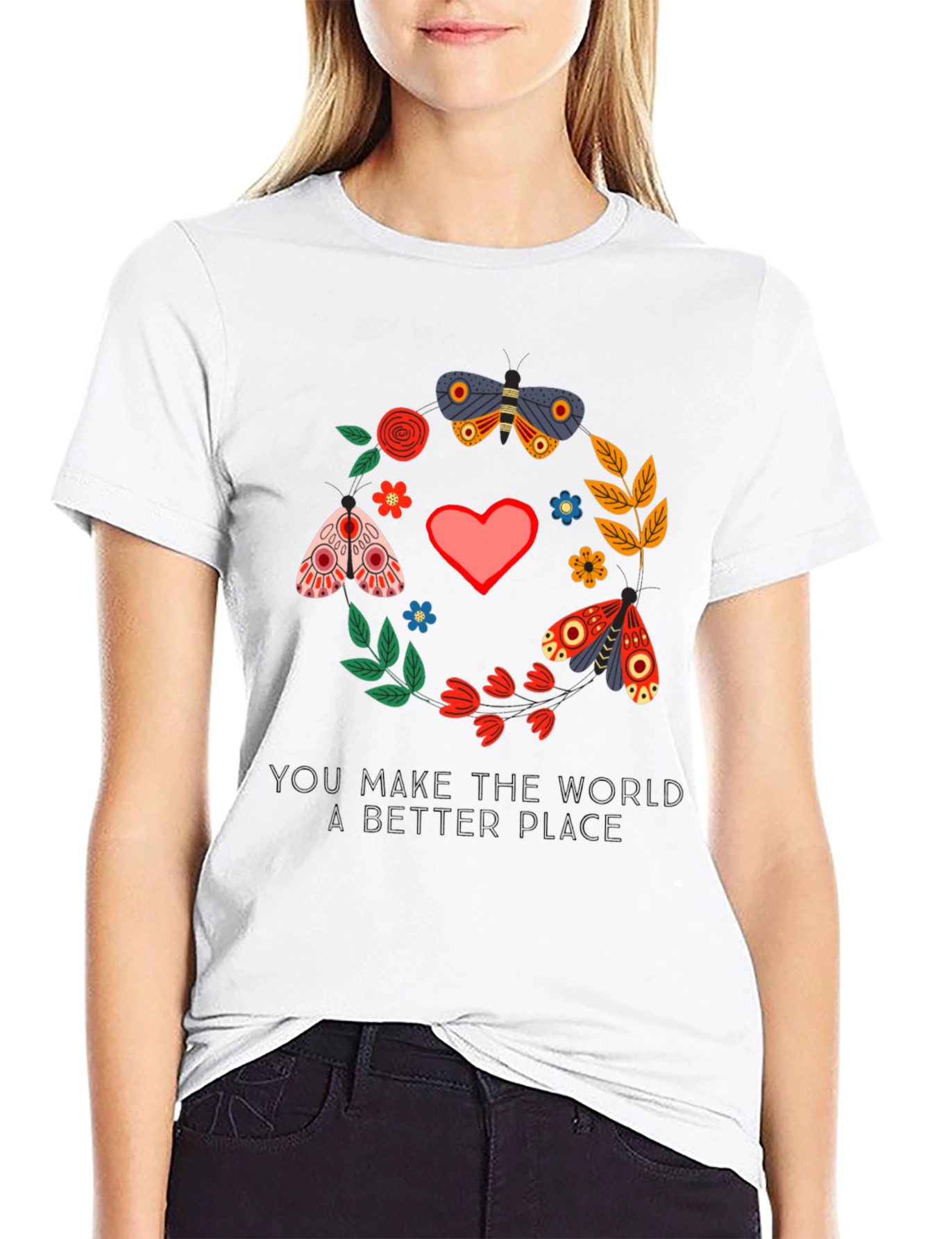 Butterfly & Floral Better Place Graphic Tee