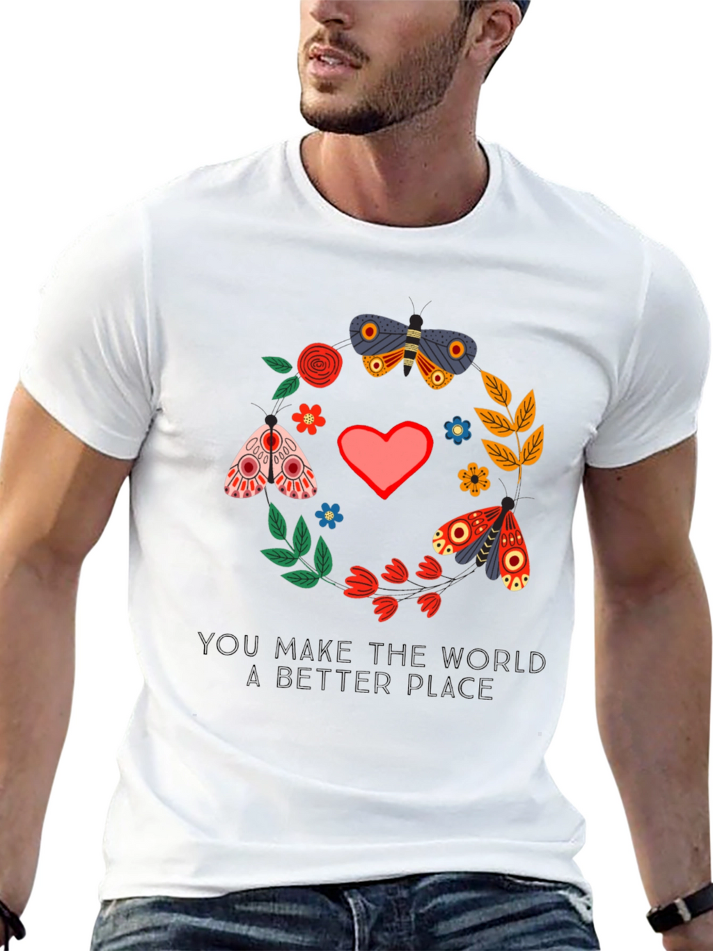 Butterfly & Floral Better Place Graphic Tee