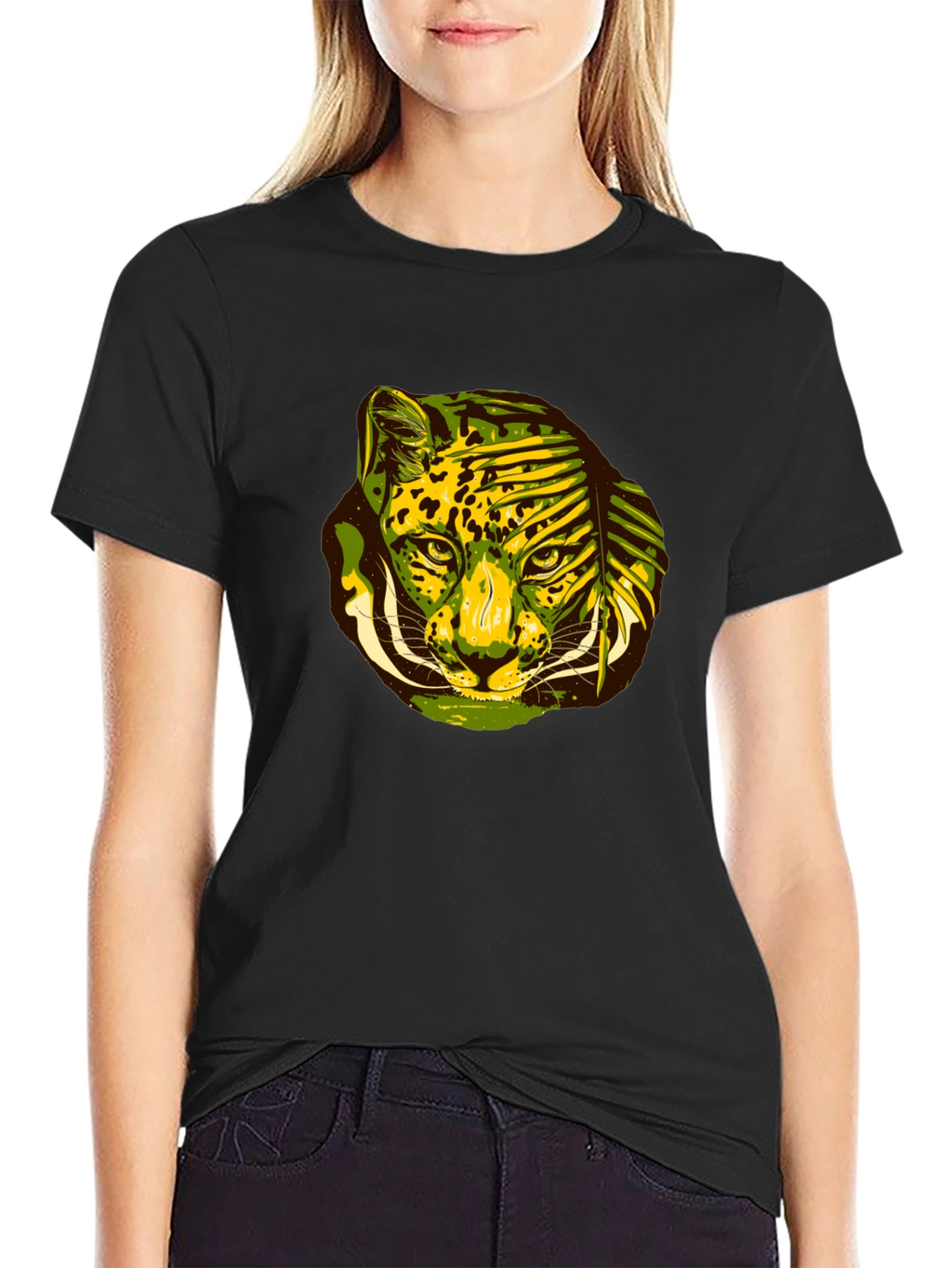 Jungle Cat Graphic Tee - Black T-Shirt