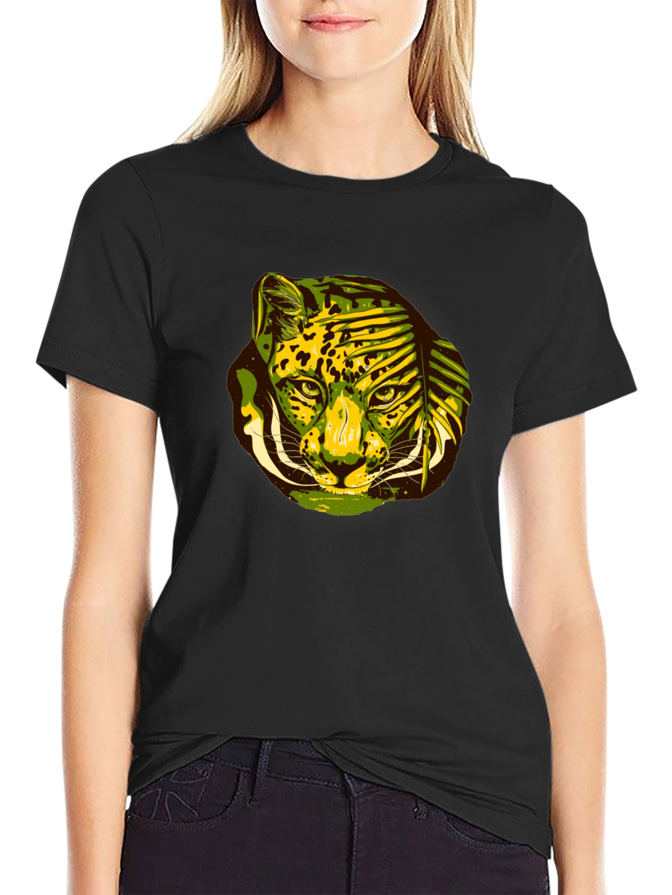 Jungle Cat Graphic Tee - Black T-Shirt