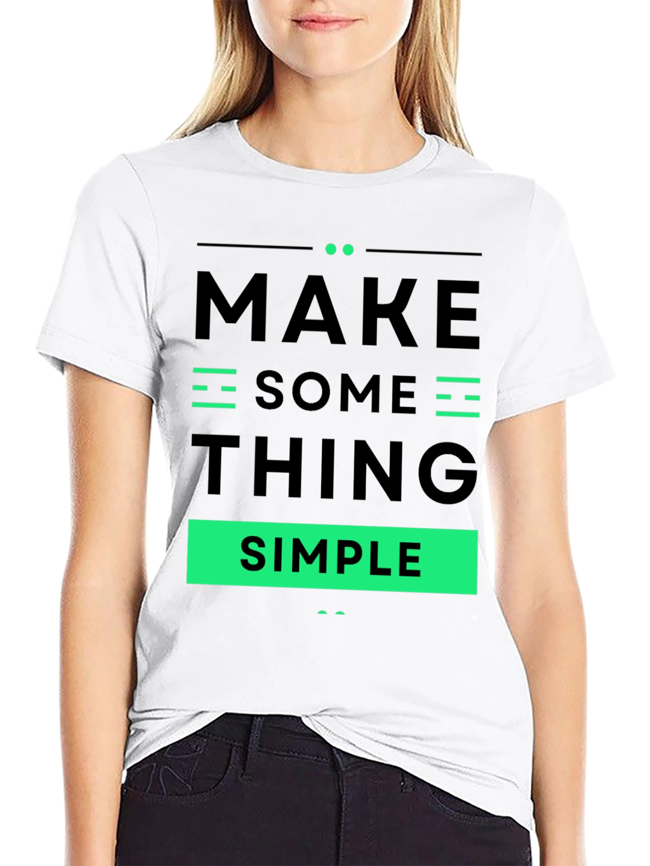 Make Something Simple Graphic Tee - Black