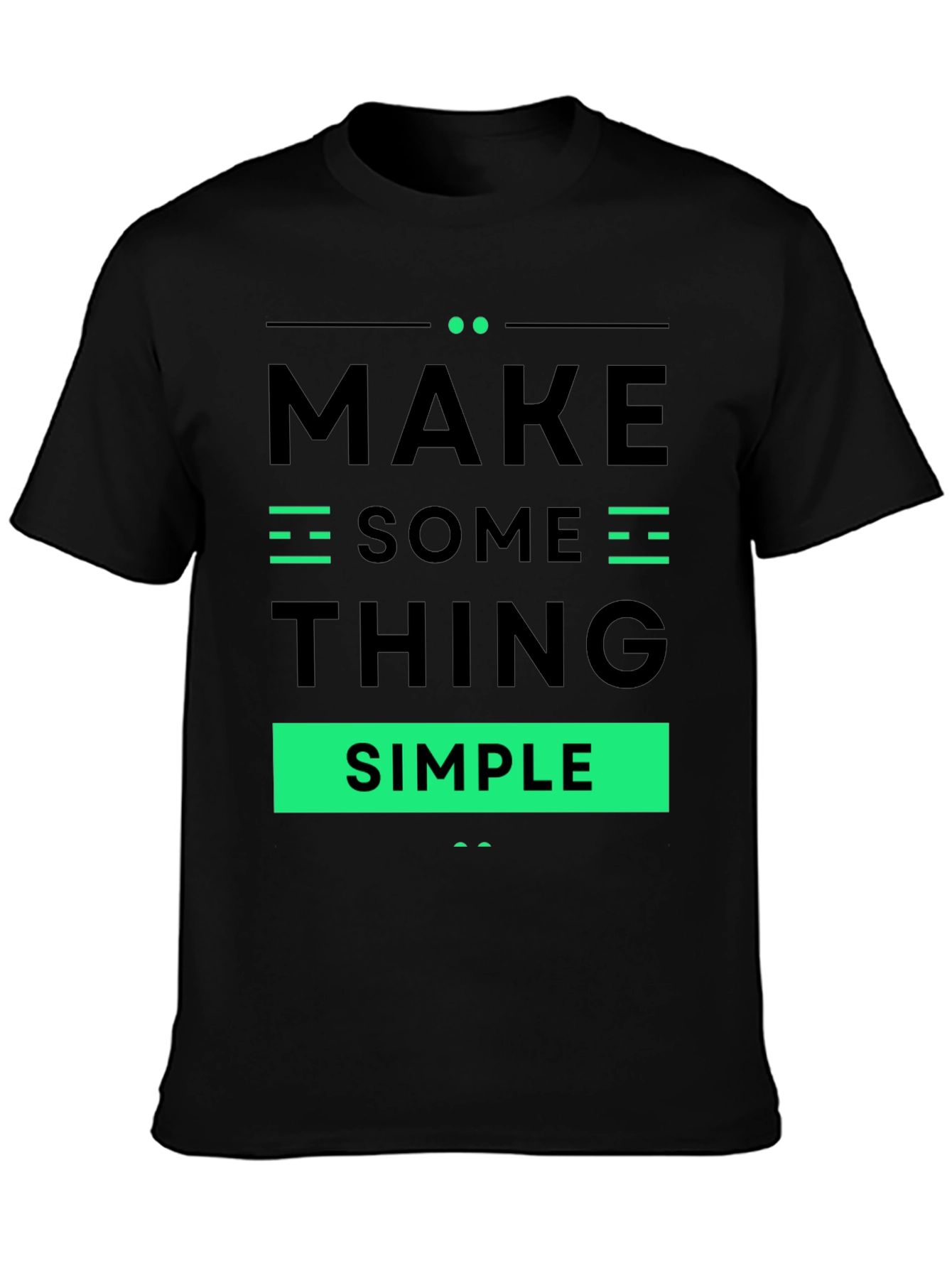 Make Something Simple Graphic Tee - Black