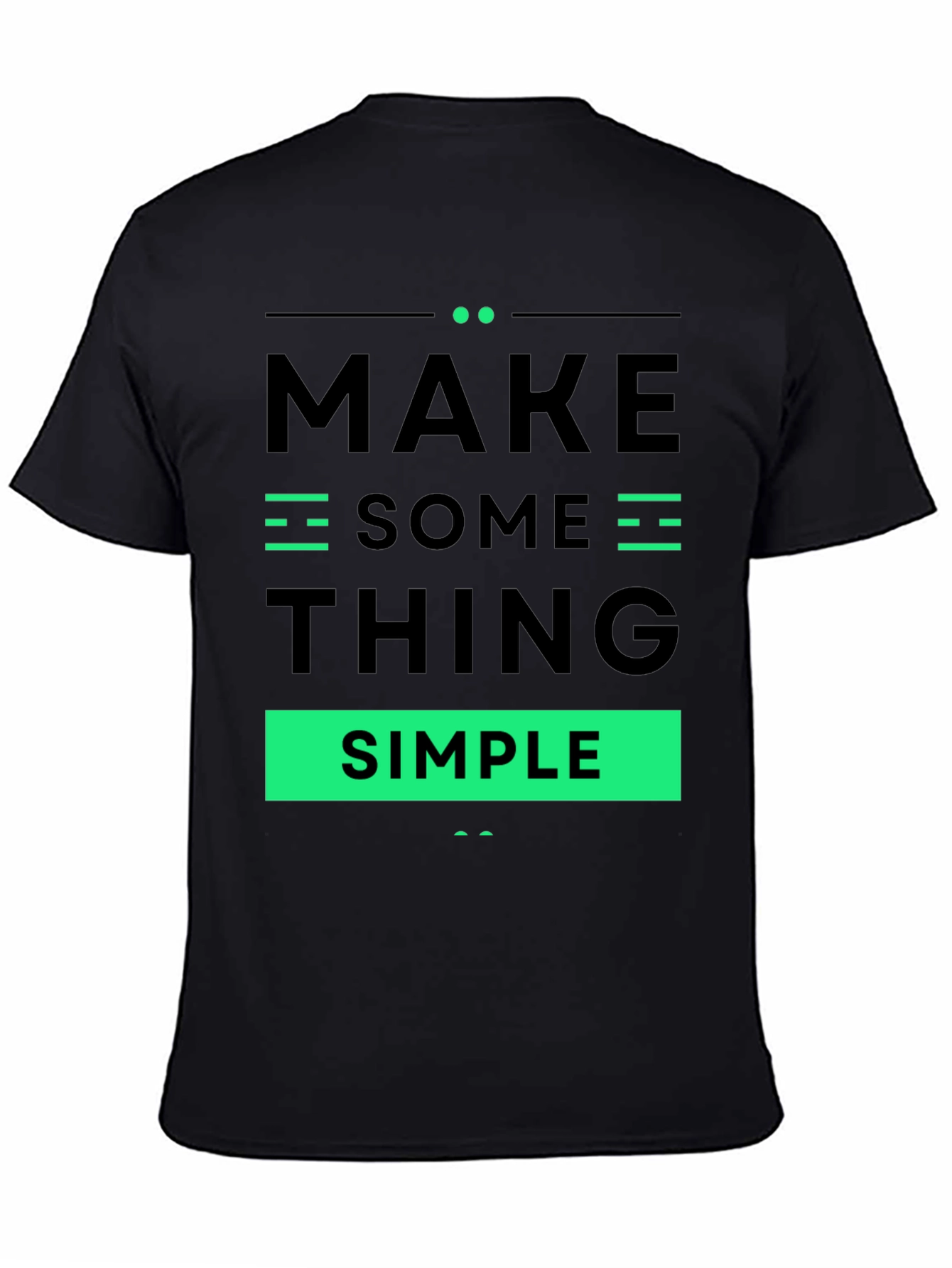 Make Something Simple Graphic Tee - Black
