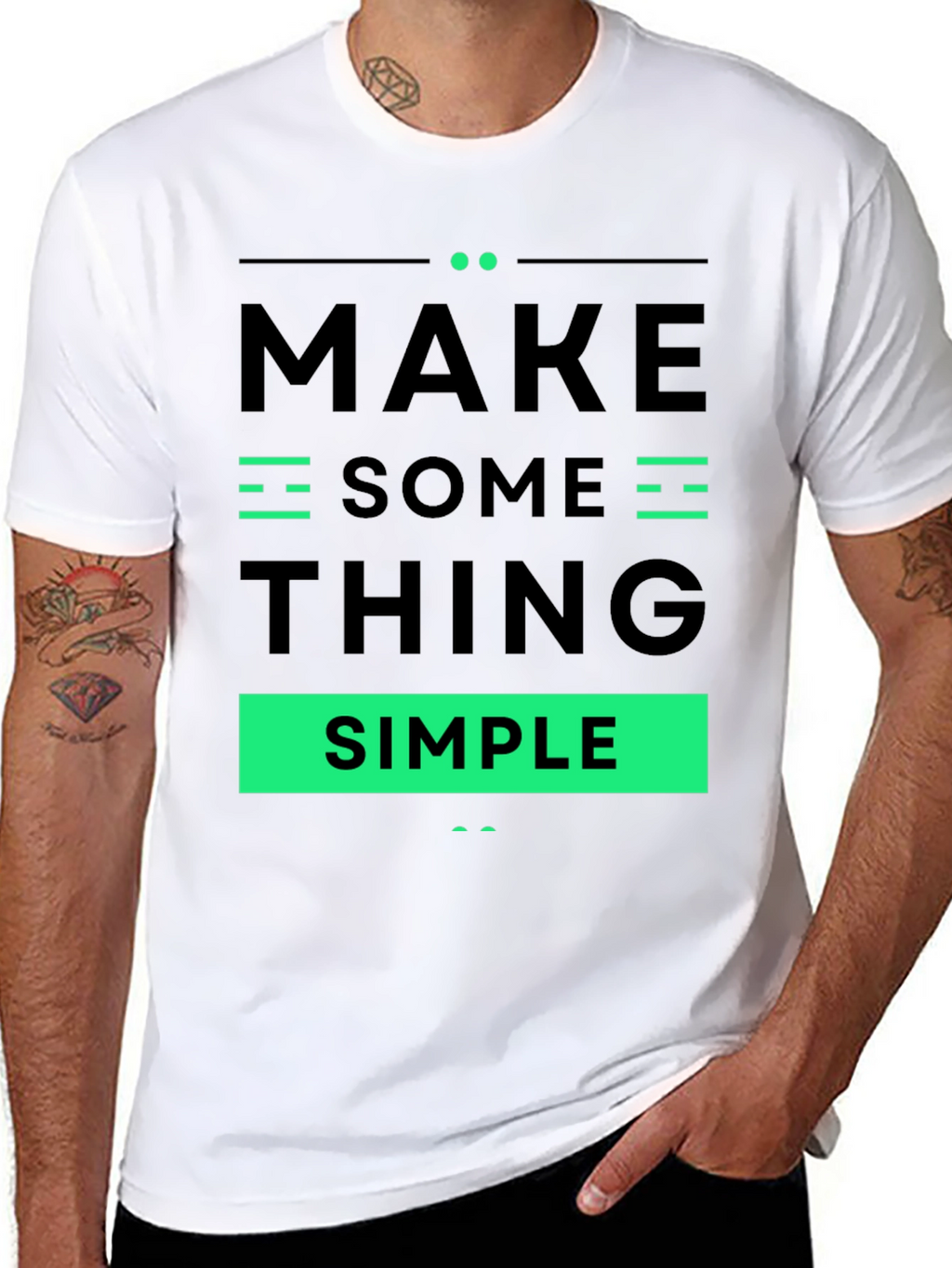 Make Something Simple Graphic Tee - Black