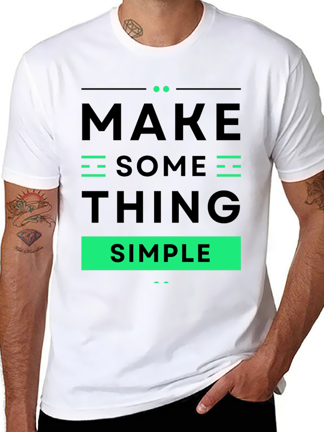 Make Something Simple Graphic Tee - Black