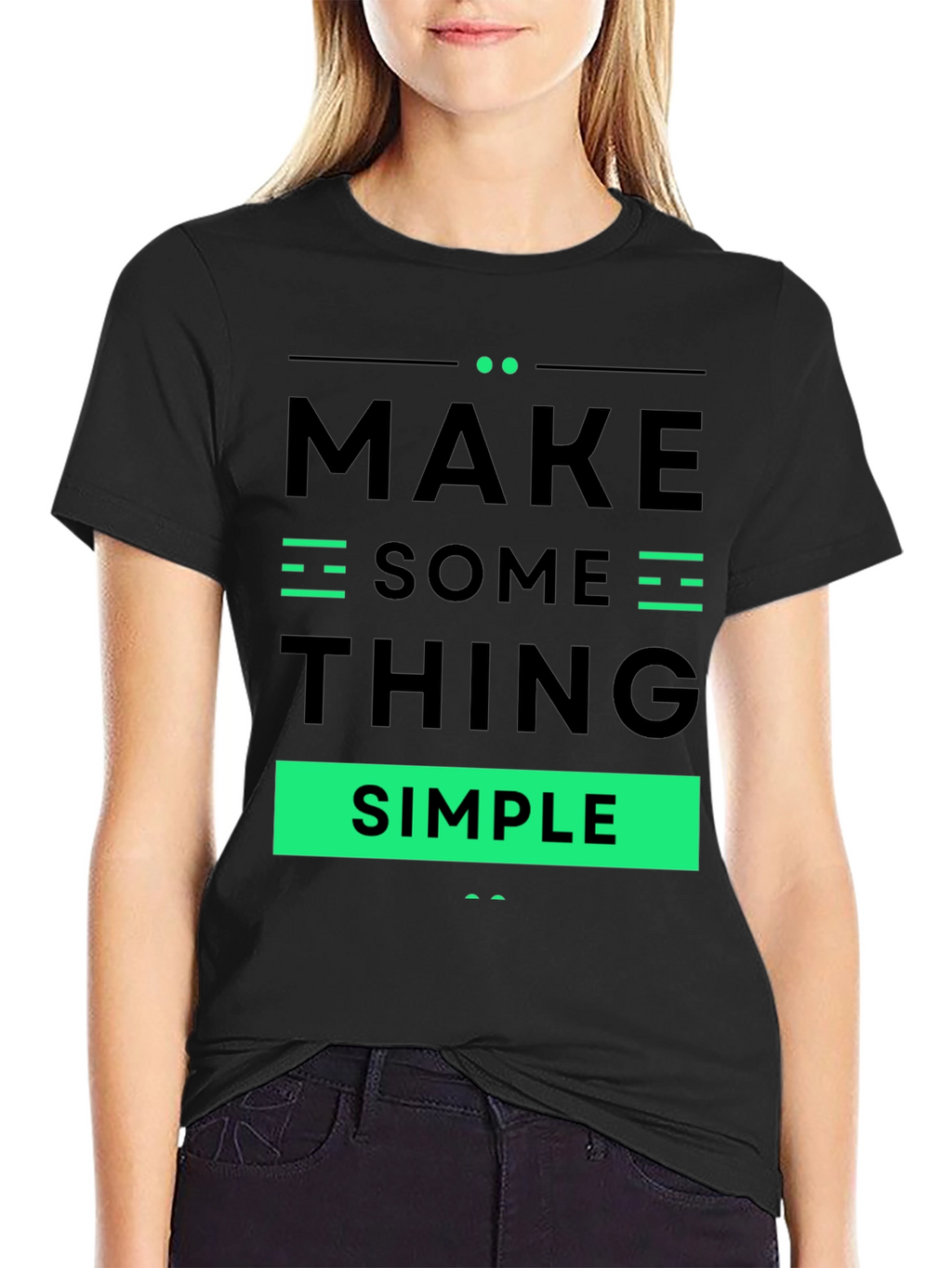 Make Something Simple Graphic Tee - Black