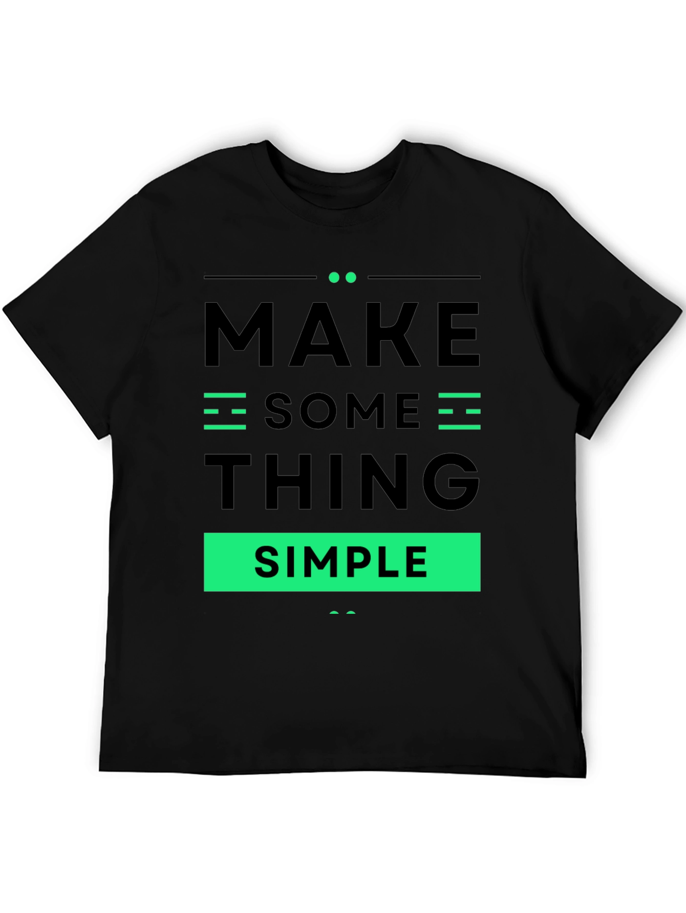 Make Something Simple Graphic Tee - Black