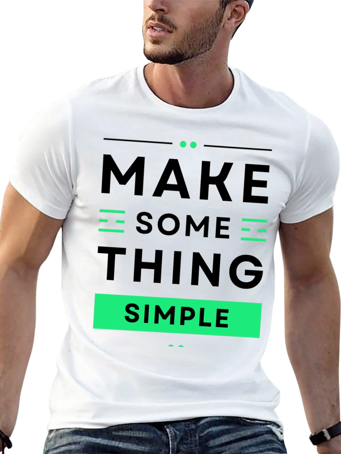 Make Something Simple Graphic Tee - Black