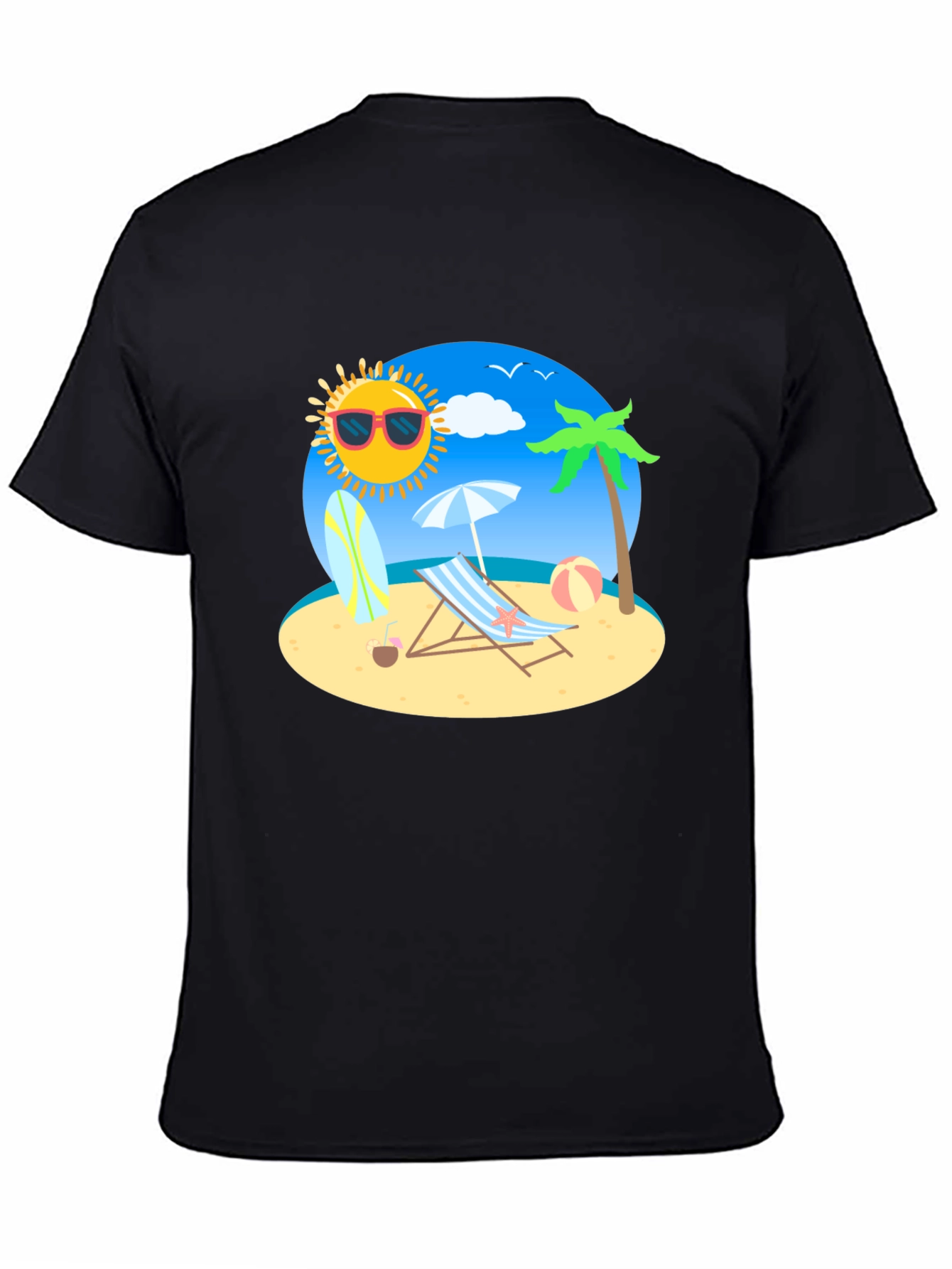 Summer Beach Graphic Tee - Relaxed Fit
