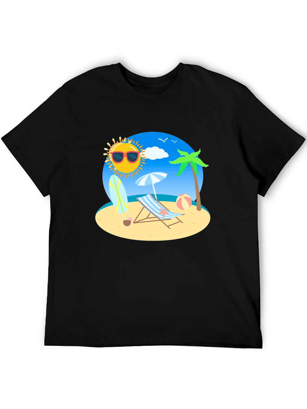 Summer Beach Graphic Tee - Relaxed Fit