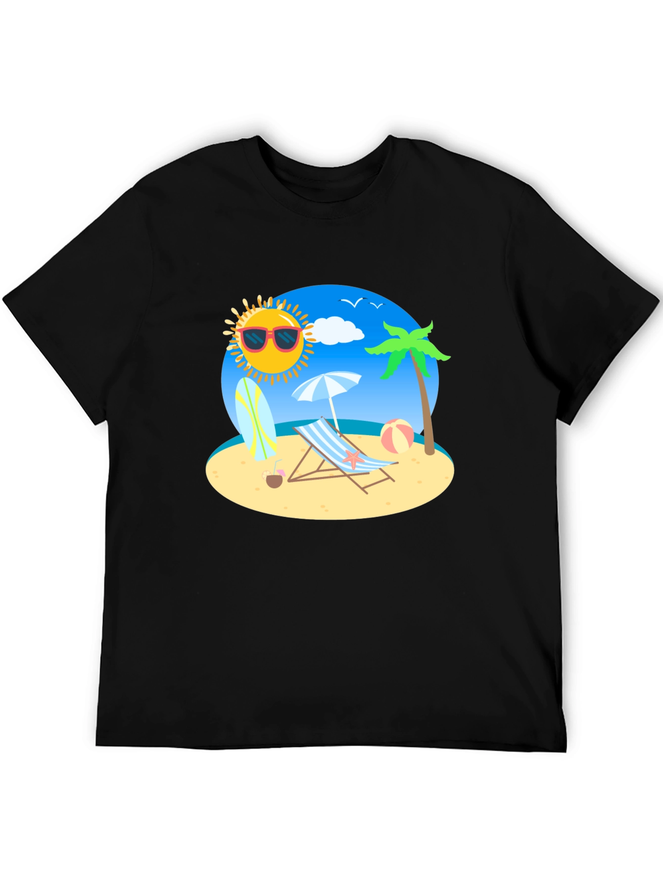 Summer Beach Graphic Tee - Relaxed Fit