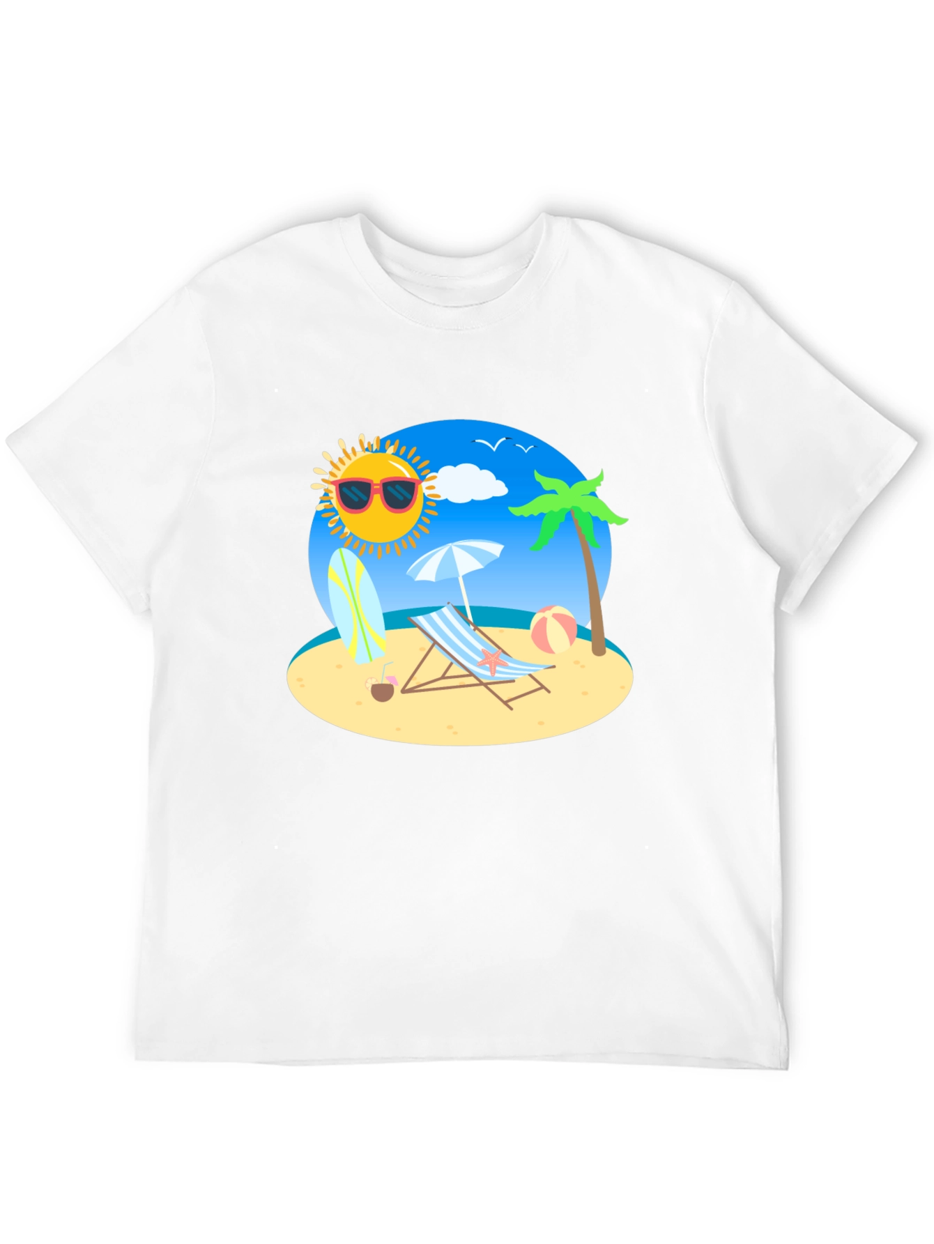 Summer Beach Graphic Tee - Relaxed Fit