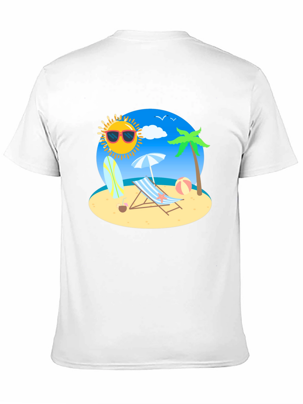 Summer Beach Graphic Tee - Relaxed Fit