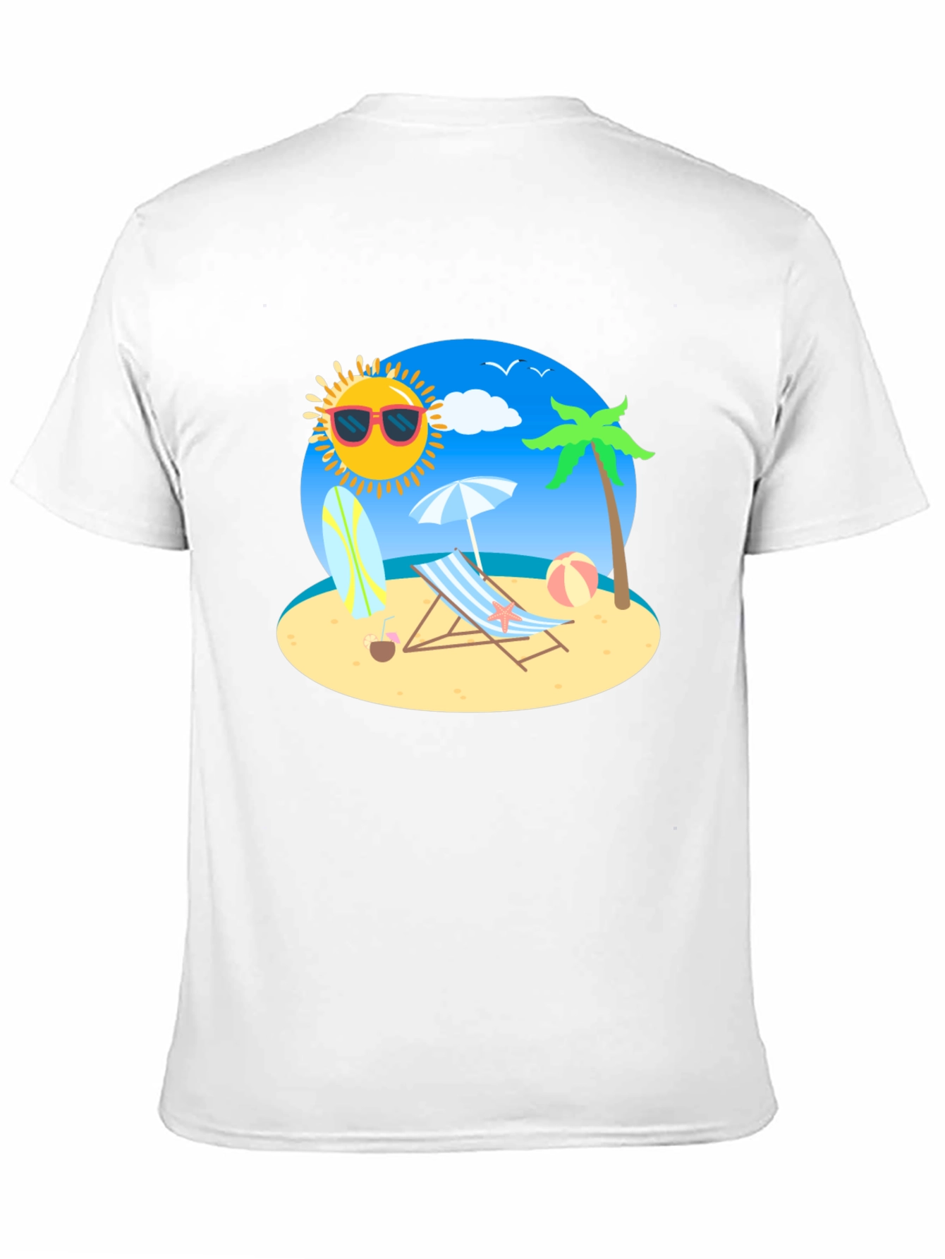 Summer Beach Graphic Tee - Relaxed Fit