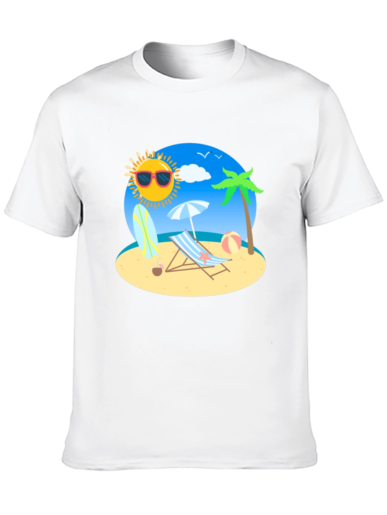 Summer Beach Graphic Tee - Relaxed Fit