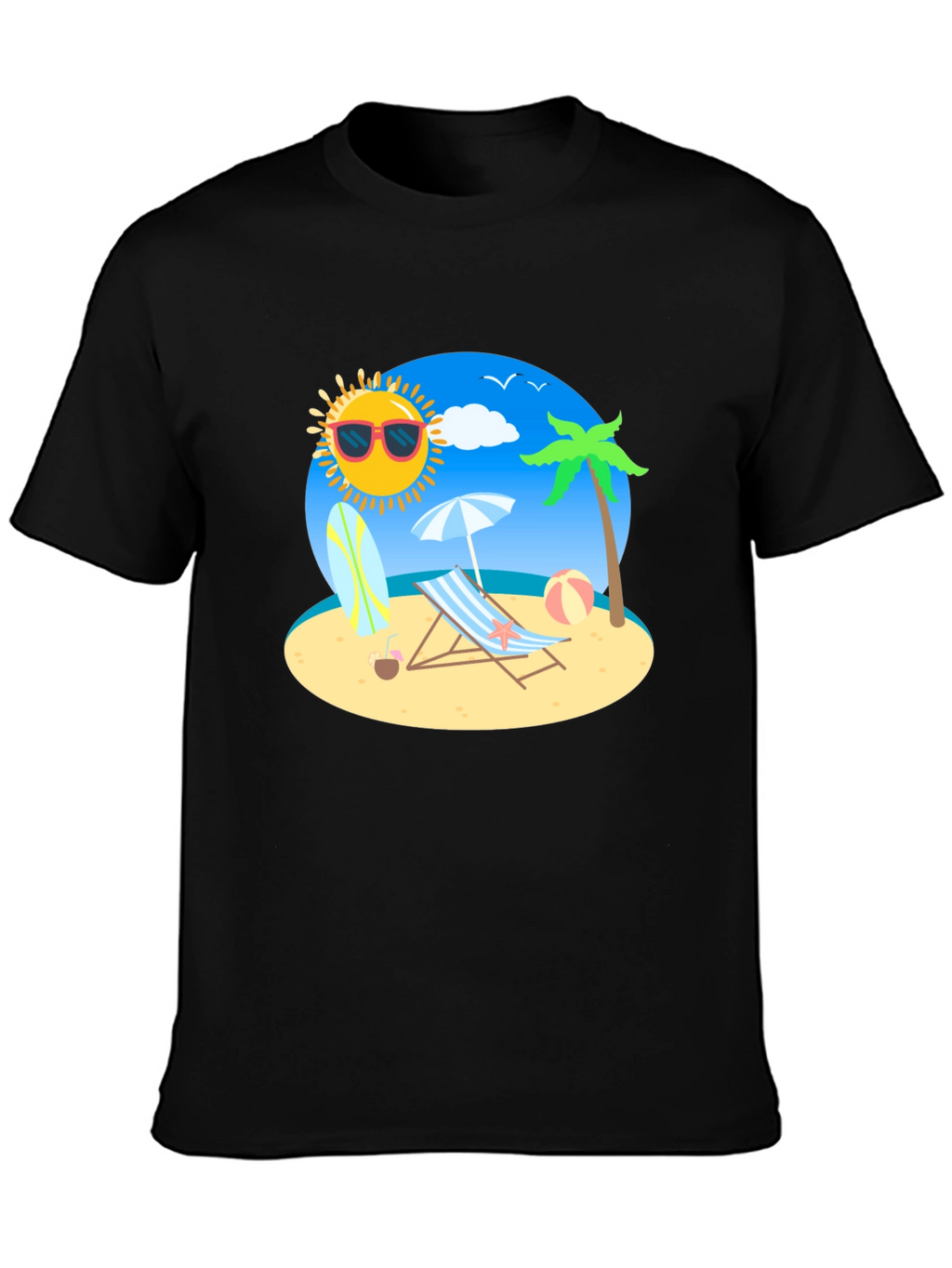 Summer Beach Graphic Tee - Relaxed Fit
