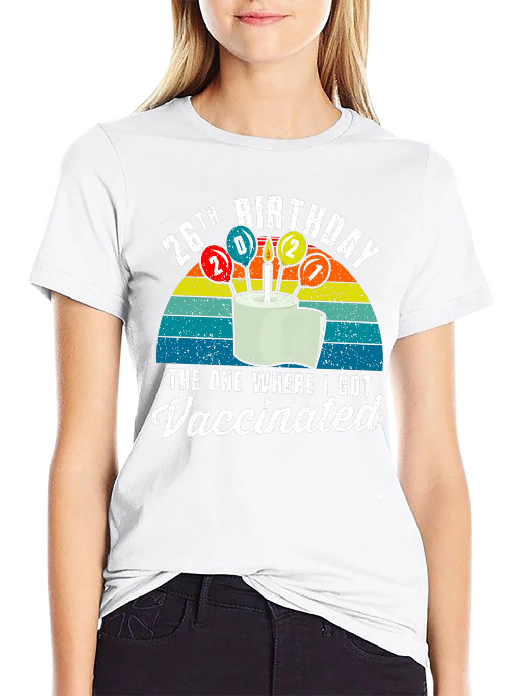 26th Birthday Vaccinated Graphic T-Shirt