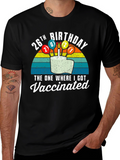 26th Birthday Vaccinated Graphic T-Shirt