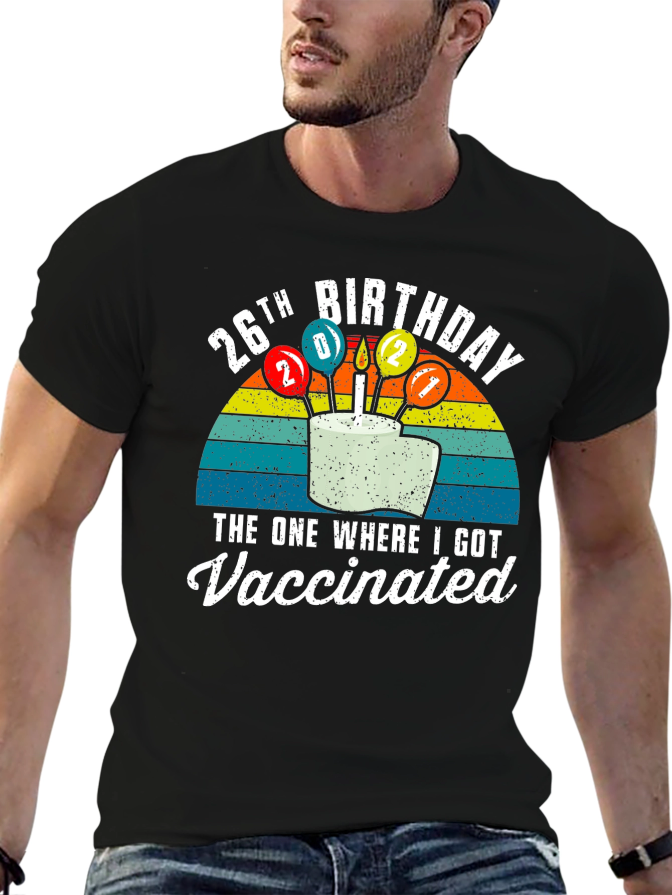 26th Birthday Vaccinated Graphic T-Shirt