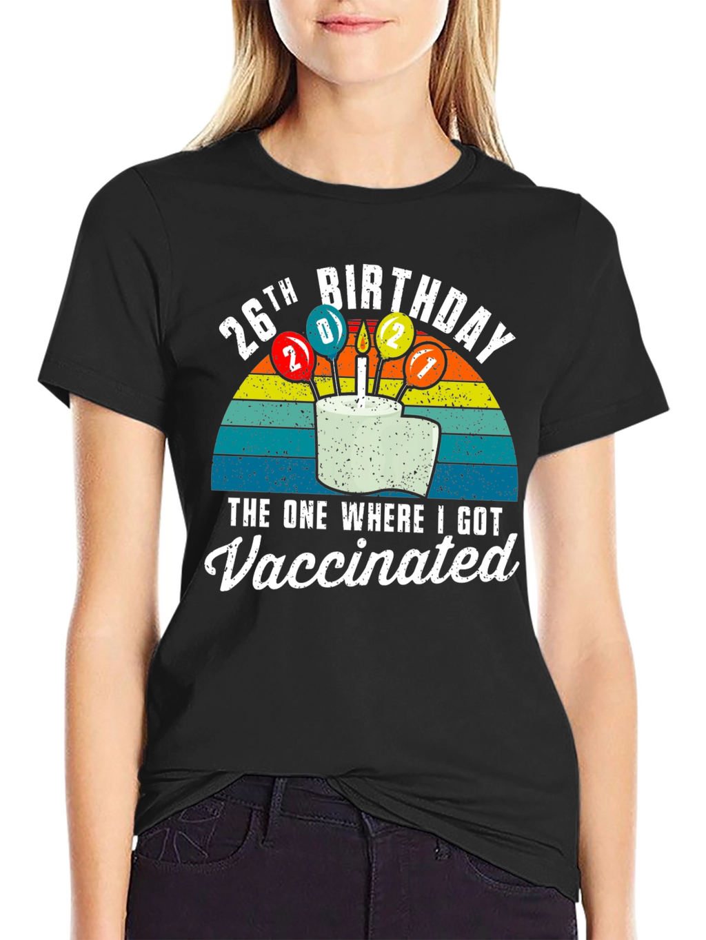 26th Birthday Vaccinated Graphic T-Shirt