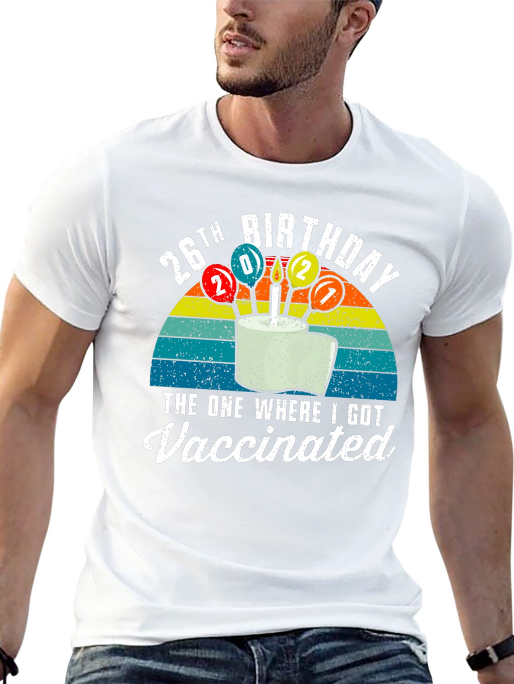 26th Birthday Vaccinated Graphic T-Shirt