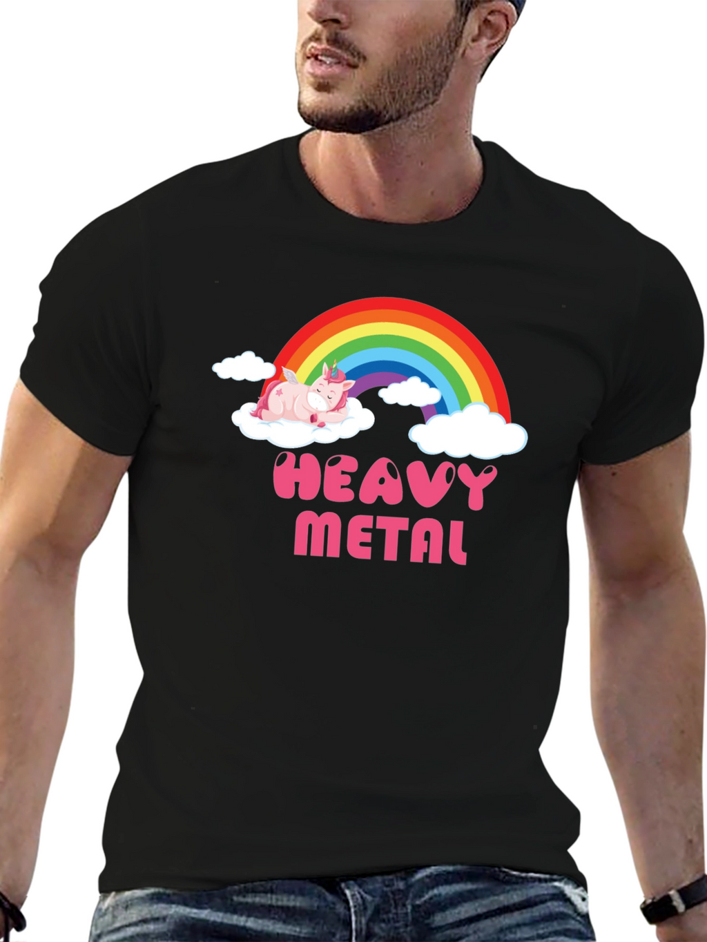 Heavy Metal Unicorn T-Shirt - Black
