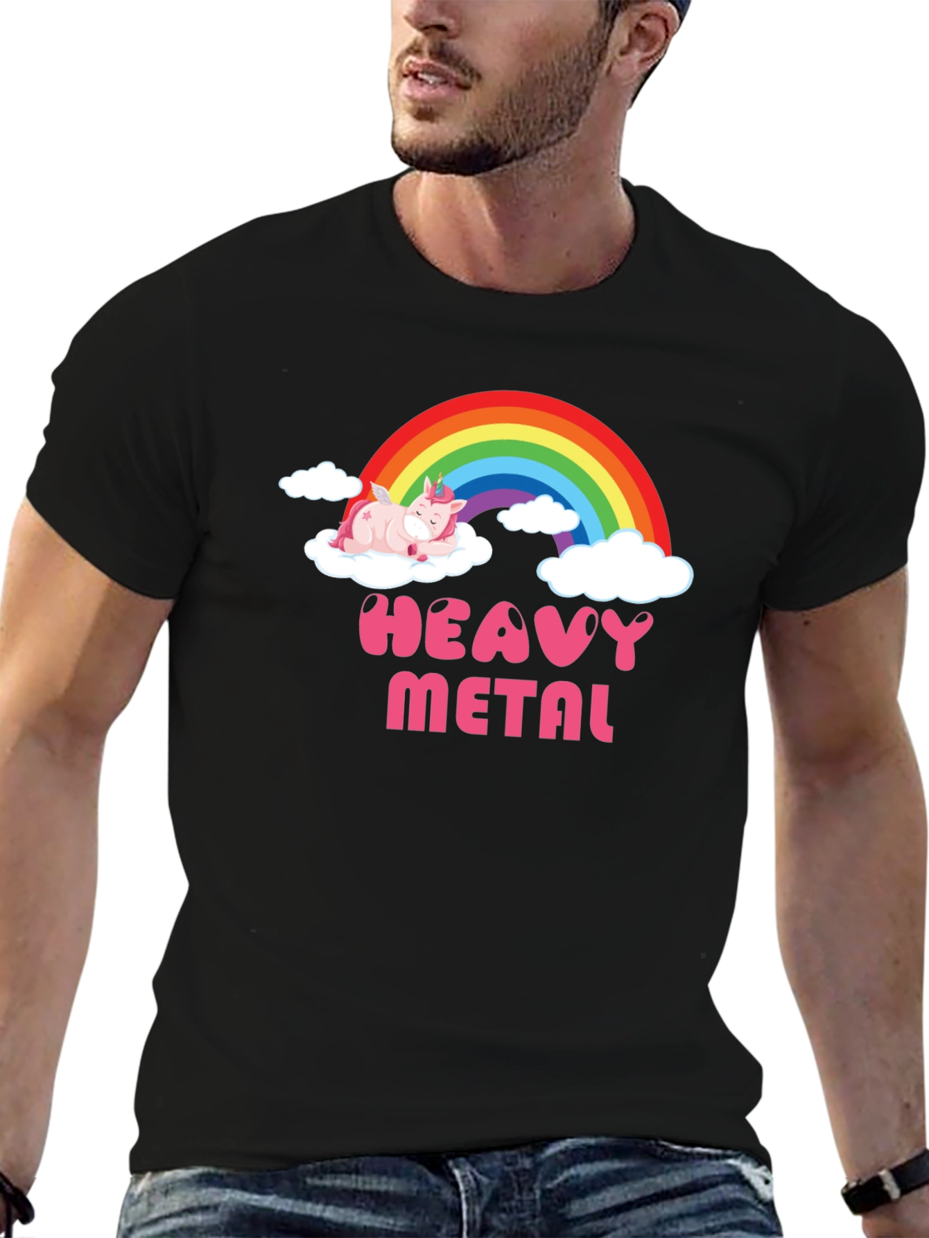 Heavy Metal Unicorn T-Shirt - Black