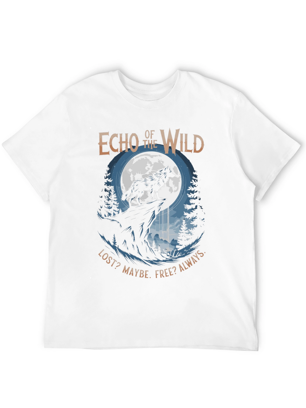 Echo of the Wild Wolf Graphic T-Shirt