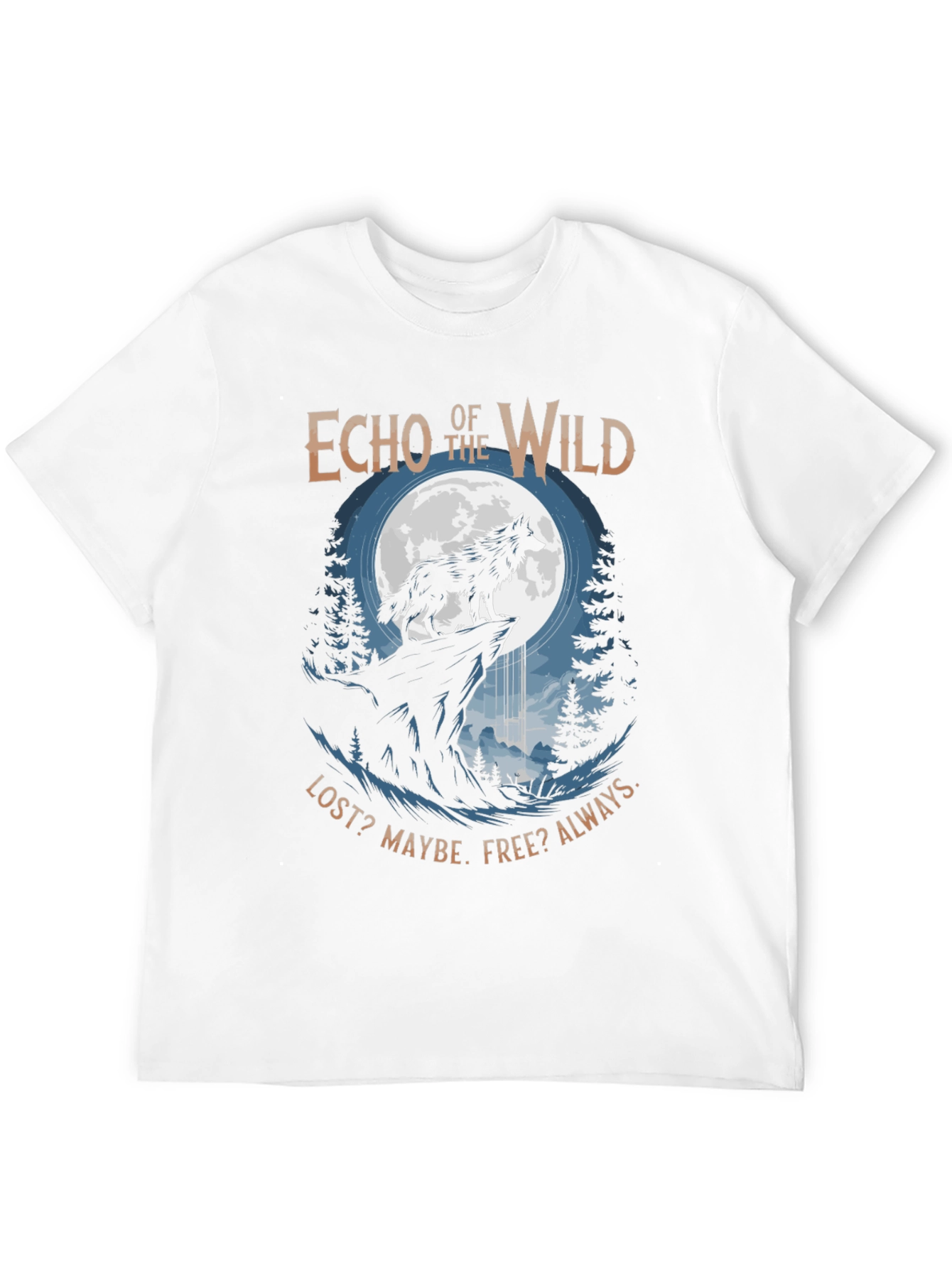 Echo of the Wild Wolf Graphic T-Shirt